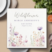 牧草地ワイルドフラワーフィールド赤ちゃんシャワーウッドランド スタンダードカクテルナプキン