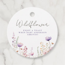 牧草地ワイルドフラワーフィールド赤ちゃんシャワーウッドランド フェイバータグ