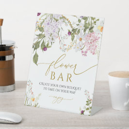 牧草地ワイルドフラワーフラワーバー標識 台座サイン