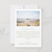 牧草地ワイルドフラワーフローラ結婚リースの写真 サンキューカード (裏面)