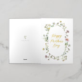 牧草地ワイルドフラワーマザーズの日 箔グリーティングカード (外側レイダウン)