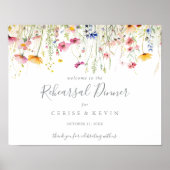 牧草地ワイルドフラワーリハーサルディナーウェルカム ポスター (正面)