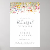 牧草地ワイルドフラワーリハーサルディナーウェルカム ポスター (正面)