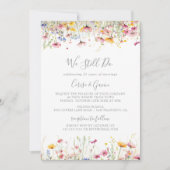 牧草地ワイルドフラワー我々はまだ誓いを更新する 招待状 (正面)