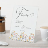 牧草地ワイルドフラワー結婚が卓上を引き立てる 台座サイン (インサイチュ)