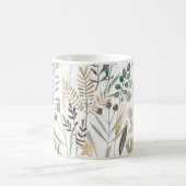 牧草地ワイルドフラワー:水彩チャーム。 コーヒーマグカップ (中央)