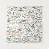 牧草地ワイルドフラワー:水彩チャーム。 タペストリー (正面(横))