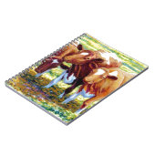 牧草地分野の絵画の写真の牛乳牛 ノートブック (左側)