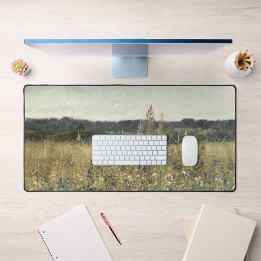 牧草地素晴らし、美術、ヴィンテージ油絵 デスクマット (オフィス1)