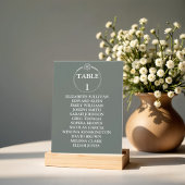 牧草地結婚の花のテーブル席表カード 案内状