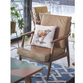 牧草地絵画の牛の水色 クッション