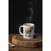 牧草地絵画の牛の水色 コーヒーマグカップ