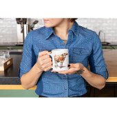 牧草地絵画の牛の水色 コーヒーマグカップ