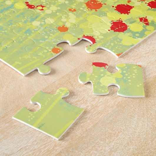 牧草地絵画景観 ジグソーパズル (側面)