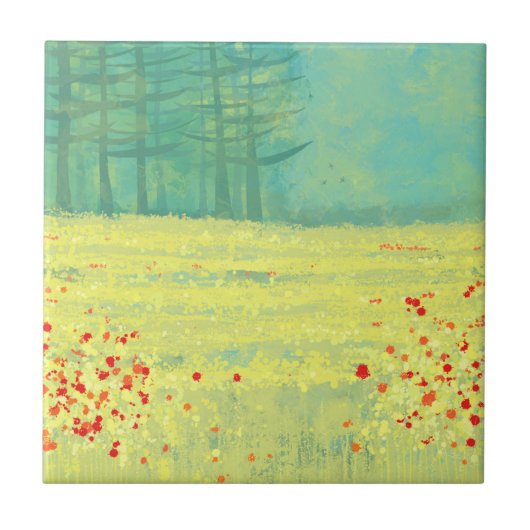 牧草地絵画景観 タイル (正面)