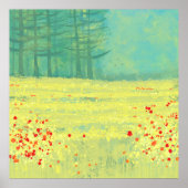 牧草地絵画景観 ポスター (正面)
