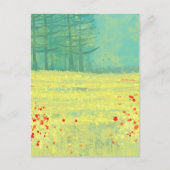 牧草地絵画景観 ポストカード (正面)