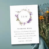 牧草地薄紫フローラ結婚リースの願い井戸 エンクロージャーカード