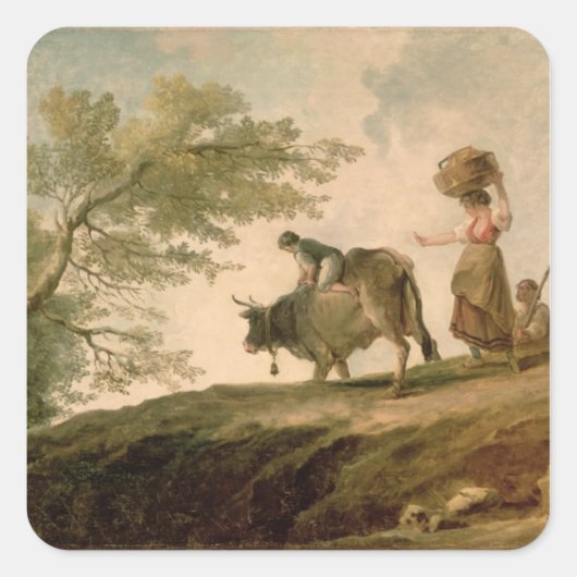 牧草地 スクエアシール (正面)