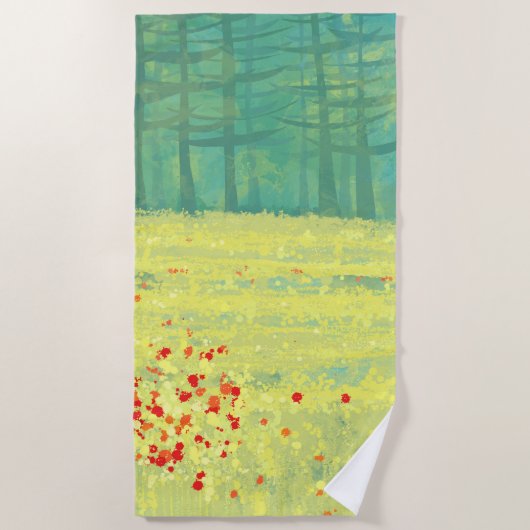 牧草地 ビーチタオル (正面)