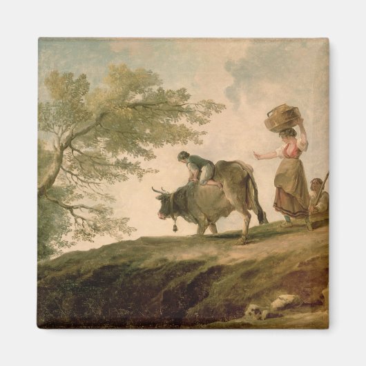 牧草地 マグネット (正面)