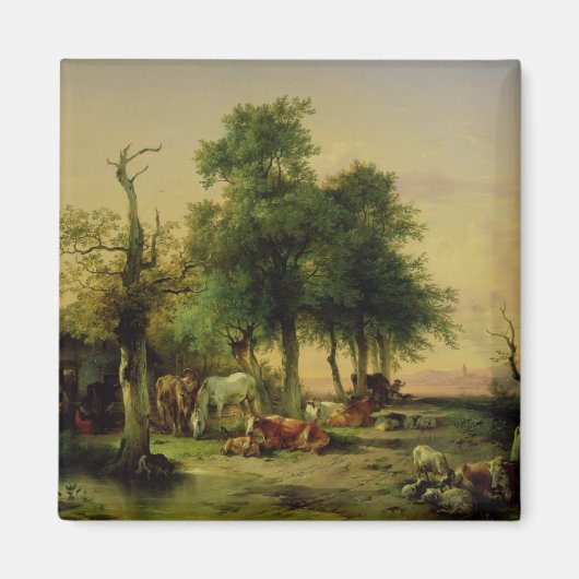 牧草地 マグネット (正面)