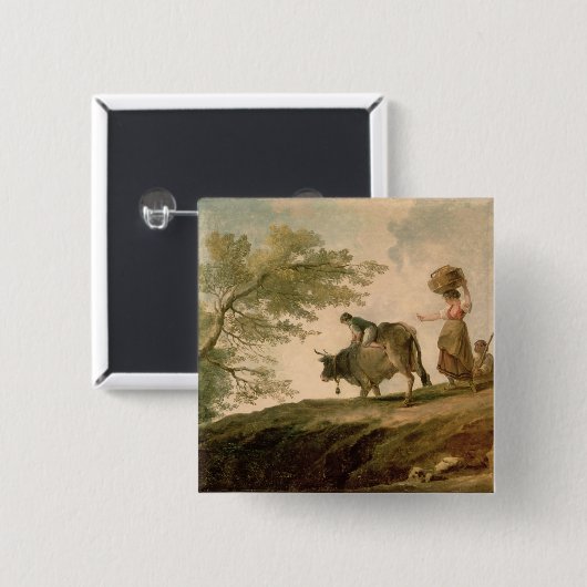 牧草地 缶バッジ (正面&裏面)