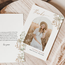 牧草植物学卒業写真ありがとう サンキューカード