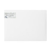 牧草歌退色フラワーズモノグラム差出人住所 ラップアラウンドラベル (正面)