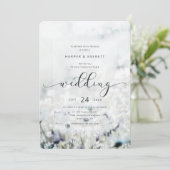 牧草歌退色ワイルドフラワーボホ結婚の 招待状 (スタンド正面)