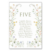 牧草花の結婚テーブル番号 テーブルナンバー (正面)