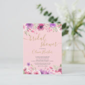牧草花フローラブライダルシャワー招待 案内ポストカード (スタンド正面)