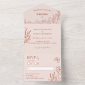 牧草花ミスティバラウェディングRSVP オールインワン招待状 (内側)