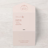 牧草花ミスティバラウェディングRSVP オールインワン招待状 (外側)