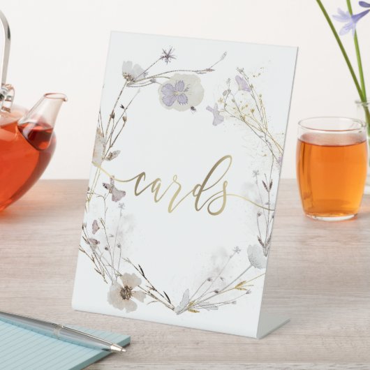 牧草花リースカードのスクリプトサイン 台座サイン (インサイチュ)