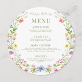 牧草花ワイルドフラワー結婚ズラウンドフラットメニュー メニュー (正面)