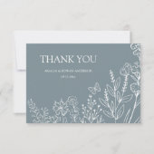 牧草花結婚のサンキューカード サンキューカード (正面)