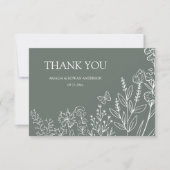 牧草花結婚のサンキューカード サンキューカード (正面)