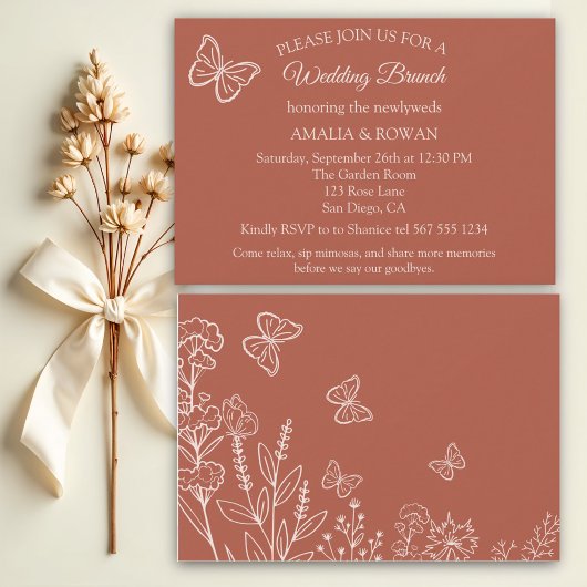 牧草花結婚のブランチ 招待状