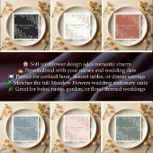 牧草花結婚名前をカスタムする スタンダードカクテルナプキン