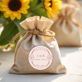 牧草花結婚式の引き出物ありがとう ラウンドシール