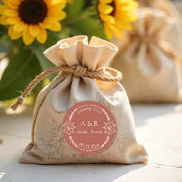 牧草花結婚式の引き出物ありがとう ラウンドシール