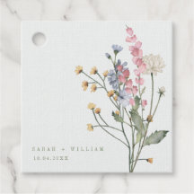 牧草花結婚式の引き出物ラベル