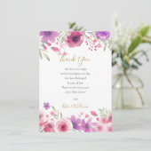 牧草花赤ちゃん女の子シャワーありがとうあなた詩 サンキューカード (スタンド正面)