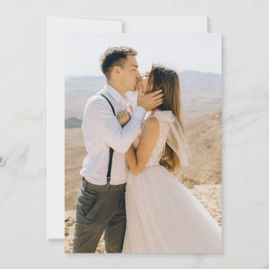 牧草花Wildflower Boho日付写真を保存 招待状 (裏面)