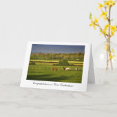 牧馬 – 卒業おめでとう カード (黄色い花)