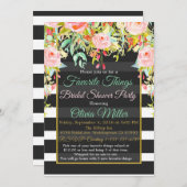 物お気に入りのブライダルシャワーパーティー 招待状 (正面/裏面)