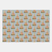 物お気に入りの茶紙 ラッピングペーパーシート (正面3)