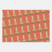 物お気に入りの茶紙 ラッピングペーパーシート (正面2)