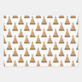 物お気に入りの茶紙 ラッピングペーパーシート (正面)